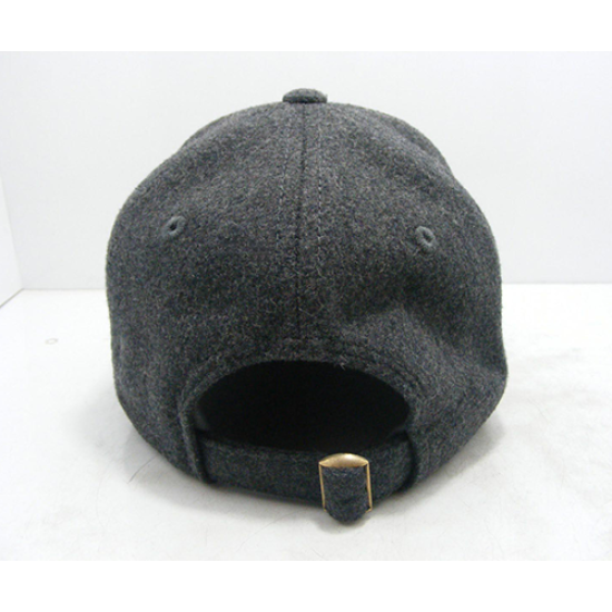 Low Crown Melton Caps, Charcoal/Black