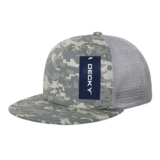 Flat Bill Camo Foam Trucker