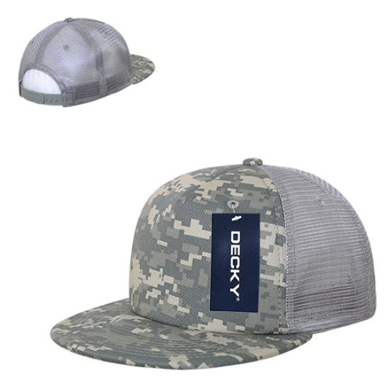 Flat Bill Camo Foam Trucker