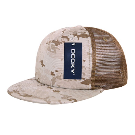 Flat Bill Camo Foam Trucker