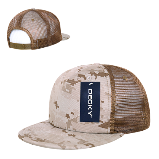 Flat Bill Camo Foam Trucker