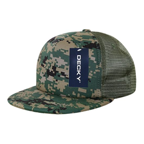 Flat Bill Camo Foam Trucker