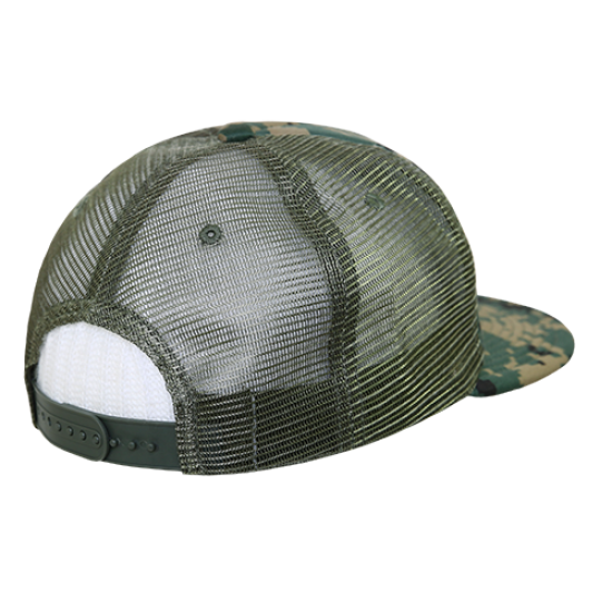 Flat Bill Camo Foam Trucker