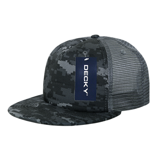 Flat Bill Camo Foam Trucker