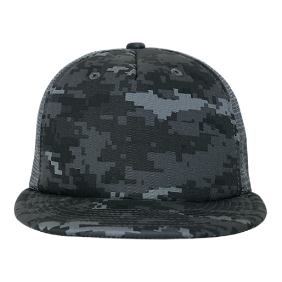 Flat Bill Camo Foam Trucker