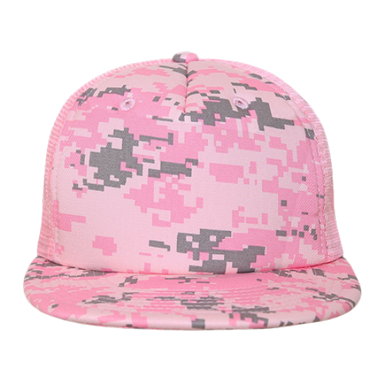 Flat Bill Camo Foam Trucker