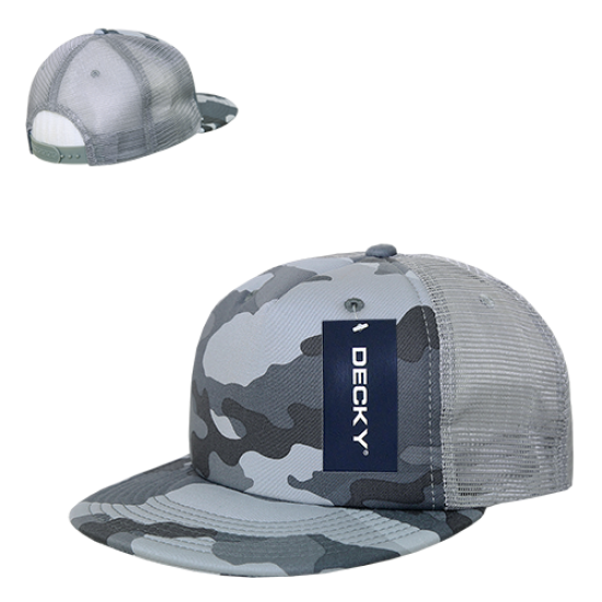 Flat Bill Camo Foam Trucker