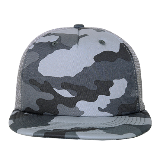 Flat Bill Camo Foam Trucker