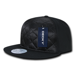Quilted Snapback , Black