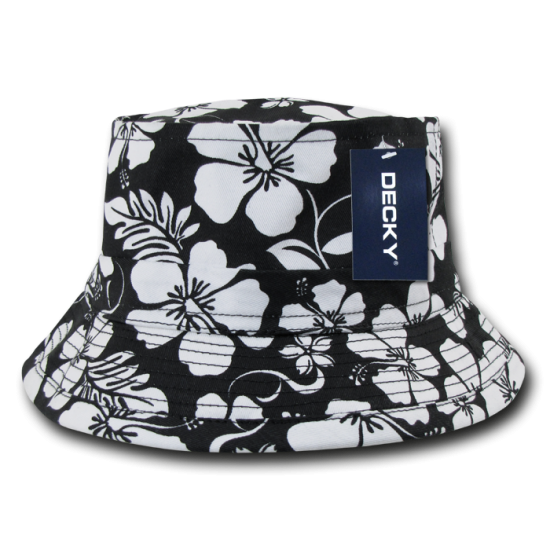 Floral Fisherman Hat, Black