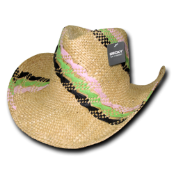 Hillary Yellow Straw Cowboy Hat, Natural