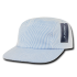 Seersucker 5 Panel Racer Caps, Blue