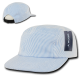 Seersucker 5 Panel Racer Caps, Blue