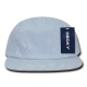 Seersucker 5 Panel Racer Caps, Blue