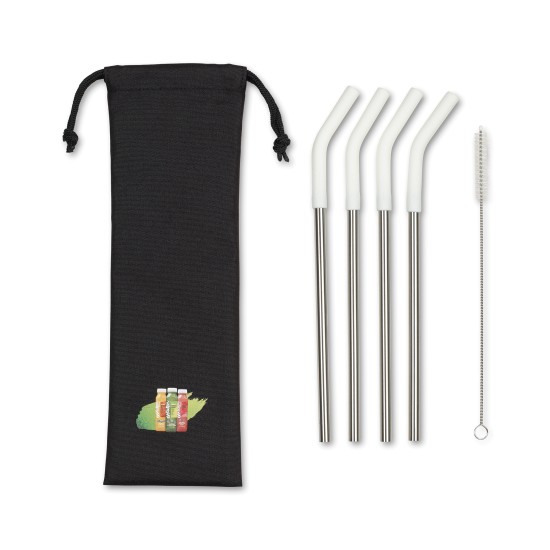 Aviana™ Poppy 4-Pack Stainless Straw Set