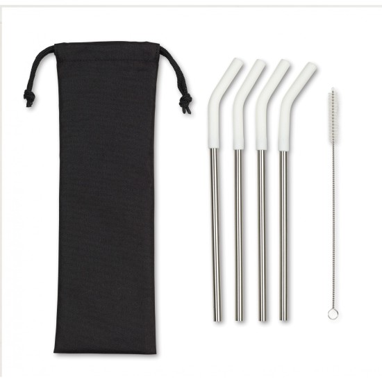 Aviana™ Poppy 4-Pack Stainless Straw Set