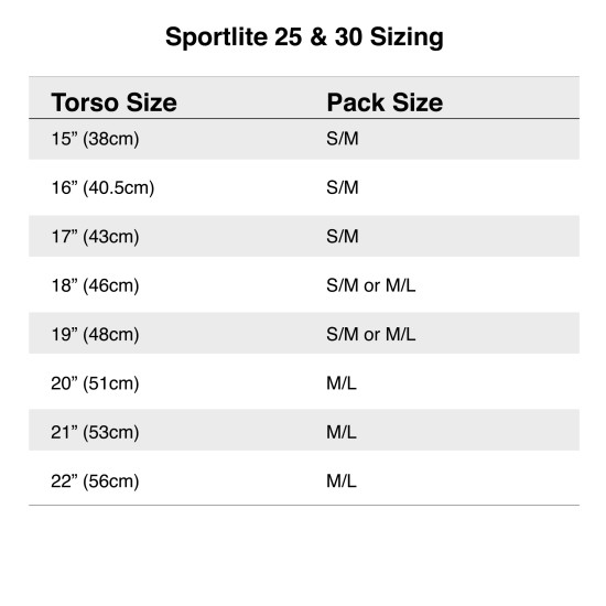 Osprey Sportlite 25- S/M