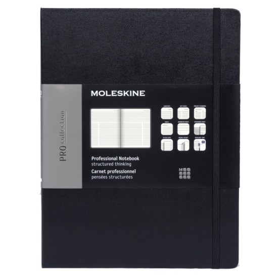 Moleskine® Hard Cover Ruled X-Large Professional Notebook