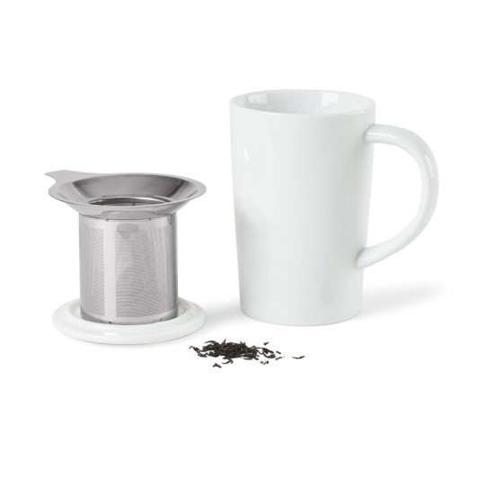 Lotus Porcelain Tea Infuser Mug - 15 Oz.