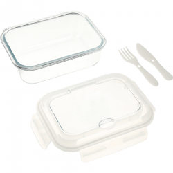 1000ML Glass Food Storage with Utensils