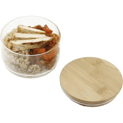 Glass Food Container with Bamboo Lid