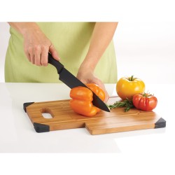 Bamboo Cutting Board with Knife