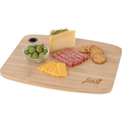 Large Bamboo Cutting Board with Silicone Grip