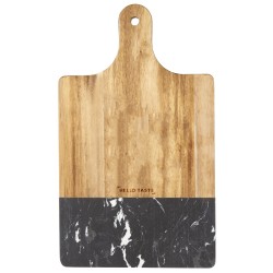 Black Marble and Wood Cutting Board