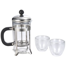 Modena Coffee Press and Glass Set