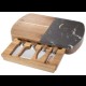 Black Marble Cheese Board Set with Knives Black Marble Cheese Board Set with Knives