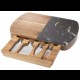 Black Marble Cheese Board Set with Knives