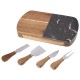 Black Marble Cheese Board Set with Knives Black Marble Cheese Board Set with Knives