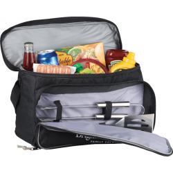 Grill and Chill Cooler Bag and 3pc BBQ Tools Set