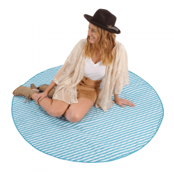 55" Beach Blanket with Hidden Storage Compartment