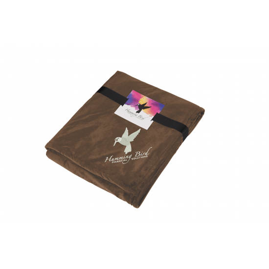 Sherpa Home Throw with Full Color Card and Band