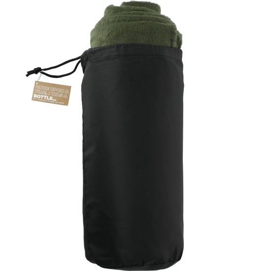 100% Recycled PET Fleece Blanket with Canvas Pouch