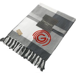 Field & Co. 100% Organic Cotton Check Throw Blanket