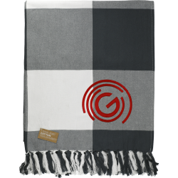 Field & Co. 100% Organic Cotton Check Throw Blanket