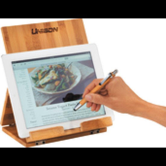 Tablet or Recipe Book Stand with Ballpoint Stylus Tablet or Recipe Book Stand with Ballpoint Stylus