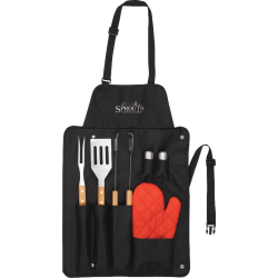 BBQ Now Apron and 7 piece BBQ Set