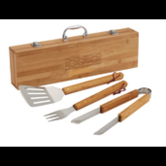 Grill Master 3pc Bamboo BBQ Set