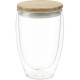 Easton Glass cup with FSC Bamboo lid 12oz
