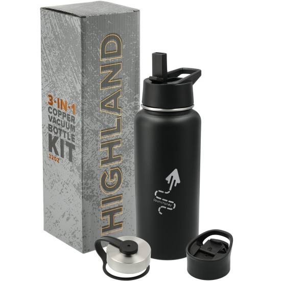 Highland 3-in-1 Copper Vacuum Bottle Kit 32oz