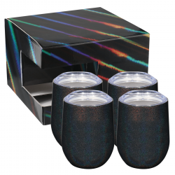 Iridescent Corzo Cup 12oz 4 in 1 Gift Set