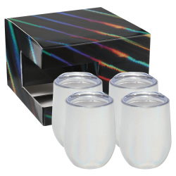 Iridescent Corzo Cup 12oz 4 in 1 Gift Set
