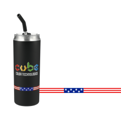 Marka Copper Vac Tblr w/SS straw 20oz flag