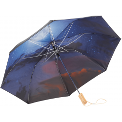 46" Clear Night Sky Auto Open Folding Umbrella