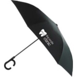 48" Inversion Auto Open Umbrella w/ C-Shape Handle