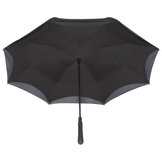 48" Auto Close Heathered Inversion Umbrella