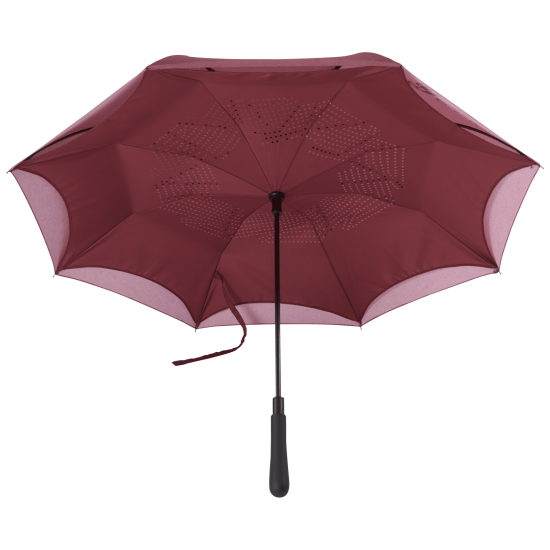 48" Auto Close Heathered Inversion Umbrella